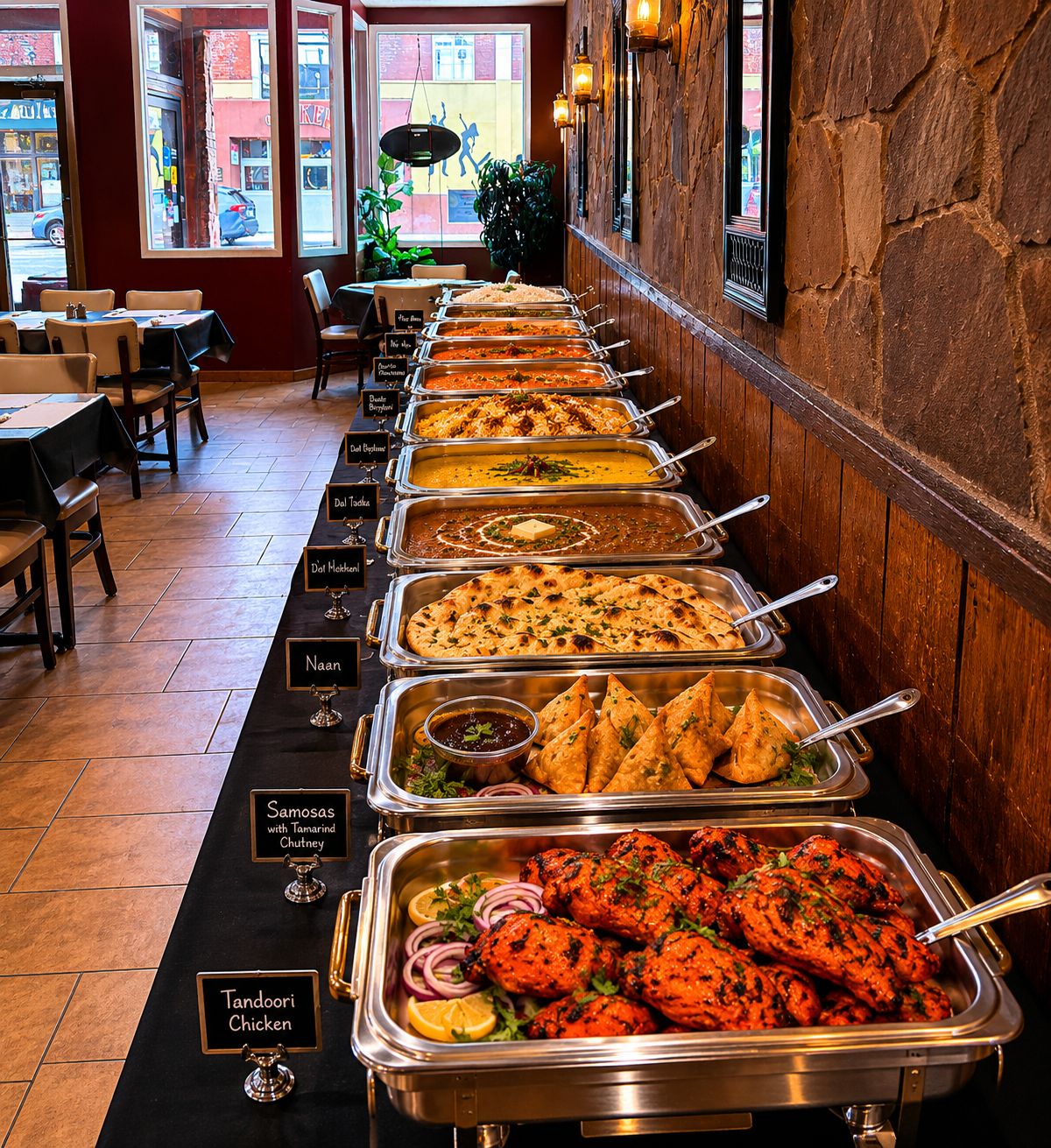 Sunday buffet spread